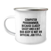 Funny Computer Programmer Gifts from Men to Friends - Camping Mug for Christmas Unique Presents - Image 1